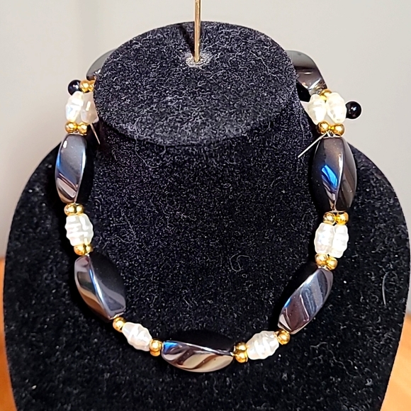 Vintage - hematite bracelet - Picture 1 of 3